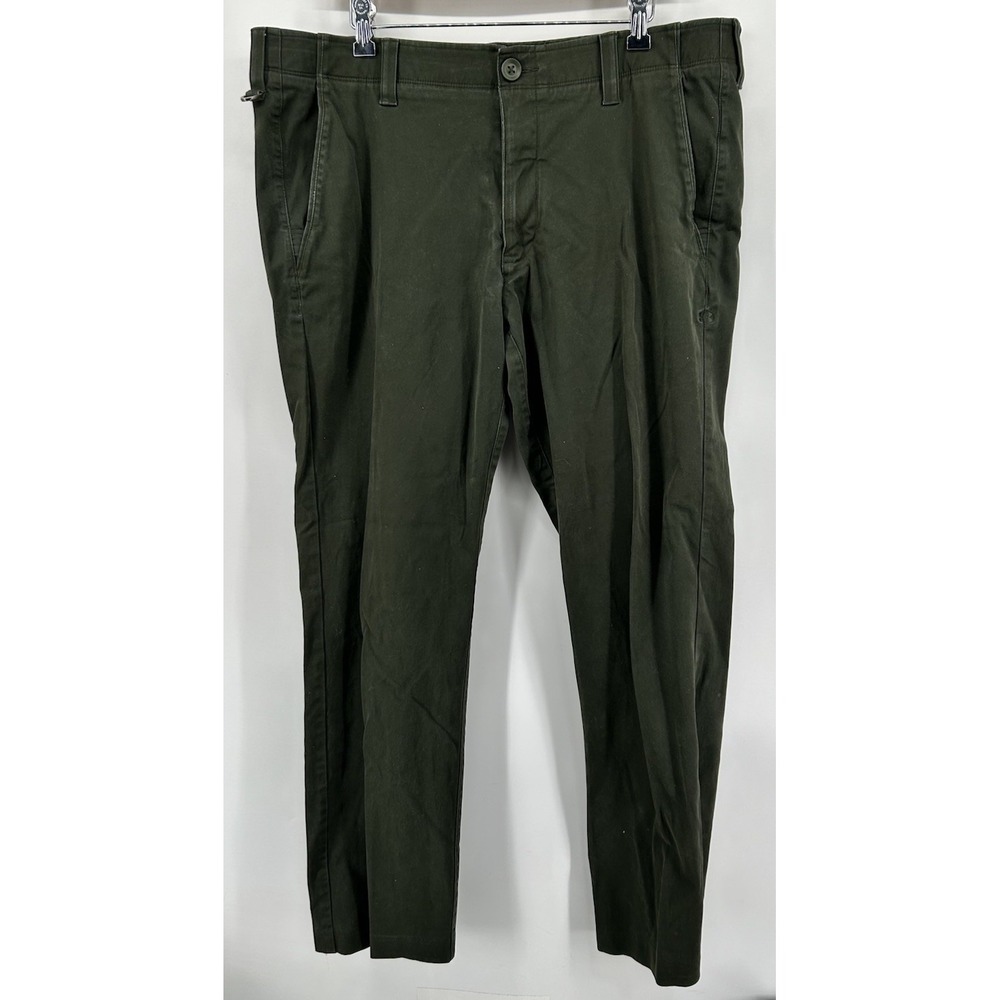 Under Armour Straight Front Pants Olive Green Men's Size 40x32